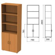 Шкаф полузакрытый «Фея», 740х390х2000 мм, цвет орех милан (КОМПЛЕКТ)