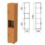 Шкаф полузакрытый «Фея», 370х390х2000 мм, цвет орех милан (КОМПЛЕКТ)
