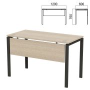 Стол на металлокаркасе «Арго», 1200х600х760 мм, царга, ясень шимо (КОМПЛЕКТ)