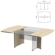 База стола для переговоров «Приоритет» 1400х1200х750 мм, кронберг (КОМПЛЕКТ)