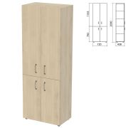 Шкаф закрытый «Приоритет» 720х438х2000 мм, 4 полки, кронберг (КОМПЛЕКТ)