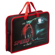 Папка на молнии с ручками ЮНЛАНДИЯ А4, 1 отделение, пластик, ширина 75 мм, «No limits», 270955