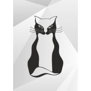 Блокнот на склейке А6 60л Кошка черно-белая
