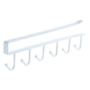 Держатель для полотенец и кухонной утвари 6 крючков подвесной для шкафов и полок LAIMA HOME, 608002
