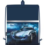 Сумка для сменной обуви Lamark «Speed Racer», 33х42 см, на шнурке, карман на молнии, полноцв. печать на кармане, светоотр. лента, ручка-петля