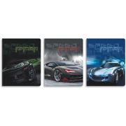Тетрадь общая Lamark «Speed Racer», А5, 48 л. на склейке, 163х201 мм, клетка, мат.ламинация, 3 дизайна в блоке