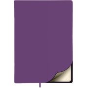 Ежедневник недатированный Lamark Magic Soft Touch FLEX A5 фиолетовый, 256 стр., кремовый блок, закругленные углы, ляссе в цвет обложки