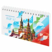 Планинг-еженедельник настольный недатированный (165х90 мм) STAFF, гребень, картон, 64 л., «Россия», 113510