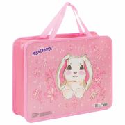 Папка на молнии с ручками ЮНЛАНДИЯ А4, 1 отделение, пластик, ширина 80 мм, «Bunny», 228174