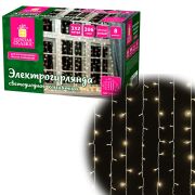 Электрогирлянда-занавес комнатная «Штора» 3х2 м, 306 LED, теплый белый, 220 V, ЗОЛОТАЯ СКАЗКА, 591334