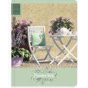 Тетрадь общая Lamark «Provence Style», А5, 80 л., на склейке, 148*193 мм, кремовый блок в точку, матовая ламинация