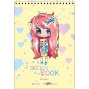 Скетчбук «Нежность» А5, 30 л., 120 г/м2, блестки,  уф-лак, твердая подложка, спираль сверху