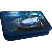 Пенал Lamark Speed Racer, 1 отделение, на 17 предметов, 115х205х30 мм, на молнии, покрытие Soft touch