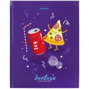 Дневник 1-11 класс 40 л., твердый, BRAUBERG, глянцевая ламинация, «Funny Food», 106620