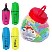 Текстовыделитель мини BRAUBERG «NEON Mini», АССОРТИ В ПЛАСТИКОВОЙ БАНКЕ, линия 1-5 мм, 152431