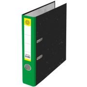 Папка-регистратор DOLCE COSTO 50 мм черный мрамор с зеленым корешком, с металлическим кольцом, без металлической окантовки, собранная