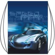 Cумка для сменной обуви Lamark «Speed Racer blue», на шнурке, 41х49 cм, полноцветная печать на лицевой стороне