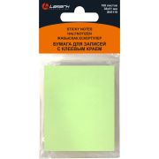 Бумага для заметок с клеевым краем 38x51 мм, 100 л., зеленая пастель