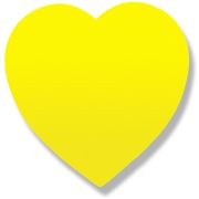 Бумага для заметок с клеевым краем фигурная Сердце неон желтая 50 листов