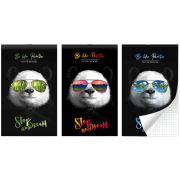 Блокнот на скобе Lamark серия «Panda», А6, 30 л., 102х162  мм, клетка