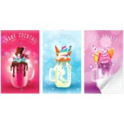 Блокнот на скобе Lamark серия «Коктейль», А6, 30 л., 102х162  мм, клетка