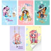 Блокнот на скобе Lamark серия «Милашки-аниме», А6, 30 л., 102х162  мм, клетка