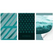 Блокнот на скобе Lamark серия «Фактурная бирюза», А6, 30 л., 102х162  мм, клетка