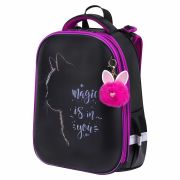 Ранец BRAUBERG SHINY, 2 отделения, с брелоком, «Magic cat», 38х28х14 см, 271381