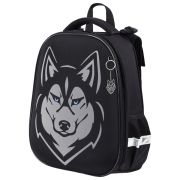 Ранец BRAUBERG SHINY, 2 отделения, с брелоком, «Husky», СВЕТЯЩИЙСЯ РИСУНОК, 38х28х14 см, 271383