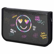 Пенал ЮНЛАНДИЯ, 1 отделение, металлизированный картон, конгрев, 19х11 см, «Smiley», 271508