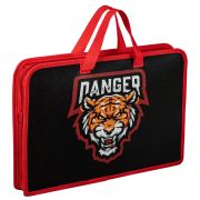 Папка на молнии с ручками ЮНЛАНДИЯ А4, 1 отделение, пластик, ширина 45 мм, «Dangerous Predator», 271458