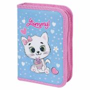 Пенал ПИФАГОР, 1 отделение, 2 откидные планки, полиэстер, 20х14 см, «Yummy Cupcakes», 271512