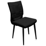 Стул BRABIX «Novita CF-060», экокожа черная, каркас металлический усиленный черный, 532781