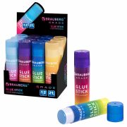 Клей-карандаш в градиентном корпусе BRAUBERG «Grade», 21 г, PVP-основа, ассорти, 271247