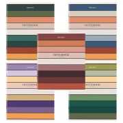 Тетрадь А5 48 л. BRAUBERG скоба, клетка, обложка картон, «LINE» (микс в спайке), 404364