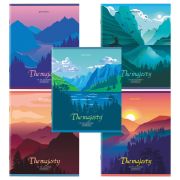 Тетрадь А5 48 л. BRAUBERG скоба, клетка, обложка картон, «Majesty» (микс в спайке), 404368