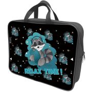 Папка-портфель Lamark Relax Time, A4, 1 отделение, 36х27х7 см, на молнии, с ручками, печать по ткани с одной стороны