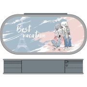 Пенал овальный Lamark «Best Vacation», 1 отд., 210х90х55 мм, на молнии, дополнительный вкладыш, печать по ткани