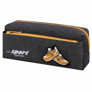 Пенал мягкий ЮНЛАНДИЯ, 2 отделения, полиэстер, «Sport scorer», серый, 20х9х6 см, 271575