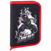 Пенал BRAUBERG, 1 отделение, 2 откидные планки, полиэстер, 21х14 см, «Ninja», 270313