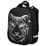 Ранец BRAUBERG SHINY, 2 отделения, с брелком, «Tiger», СВЕТЯЩИЙСЯ РИСУНОК, 38х28х14 см, 270698