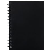 Скетчбук, белая бумага 160 г/м2, 145х205 мм, 60 л., гребень, твёрдая обложка ЧЕРНАЯ, BRAUBERG ART CLASSIC, 115072