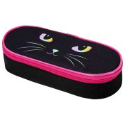 Пенал-футляр BRAUBERG, 1 отделение, органайзер, полиэстер, 22x9x5 см, «Cat eye», 271585