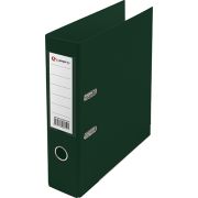 Папка-регистратор Lamark PVC 75мм 2-х стороннее покрытие, зеленый/зеленый, металлическая окантовка, карман, собранная