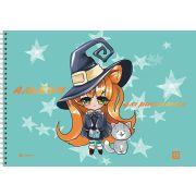 Альбом для рисования 40л. на гребне «Волшебница», выборочный уф-лак, блок - офсет 100г/м