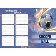 Расписание уроков А4 «Soccer Bal», мелованная бумага 170г/м