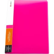 Папка на 2 кольцах диаметром 20 мм, корешок 25 мм, 0,70мм неон красная