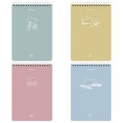 Блокнот А5 (146х206 мм), 60 л., гребень, картон, клетка, BRAUBERG, «Pastel», 114362