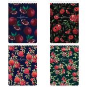 Блокнот А5 (146х206 мм), 60 л., гребень, картон, жесткая подложка, клетка, BRAUBERG, «Гранаты», 114366