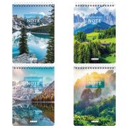 Блокнот А5 (146х206 мм), 60 л., гребень, картон, жесткая подложка, клетка, BRAUBERG, «Горные пейзажи», 114367